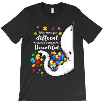 What Makes You Different Autism Child Elephant Mom Awareness Pullover T-shirt Designed By Suarez Greenantonia