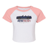 American Muscle Kona Blue Five Raglan Crop Top | Artistshot