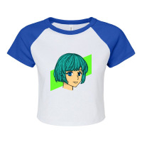 Manga Anime Japanese Vaporwave Retro Futuristic Aesthetic Raglan Crop Top | Artistshot