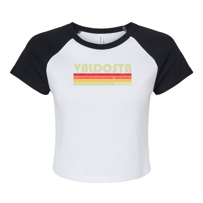 Valdosta Ga Georgia City Home Roots Retro 70s 80s Raglan Crop Top by hongquangd | Artistshot