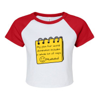 World Domination Funny Nap Time Raglan Crop Top | Artistshot