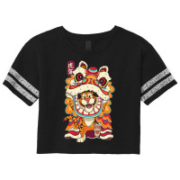 Chinese New Years For Men Dancing Tiger Dragon 21 Scorecard Crop Tee | Artistshot