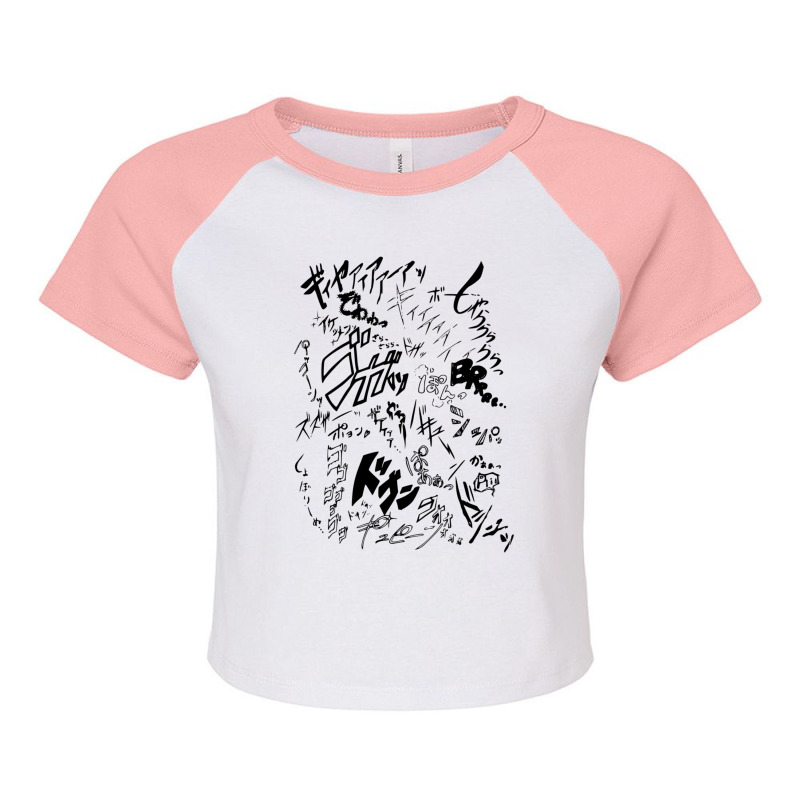 Proudly Display The Visual Onomatopoeia Of Japanese Comics1 Raglan Crop Top by KellieRennhack | Artistshot