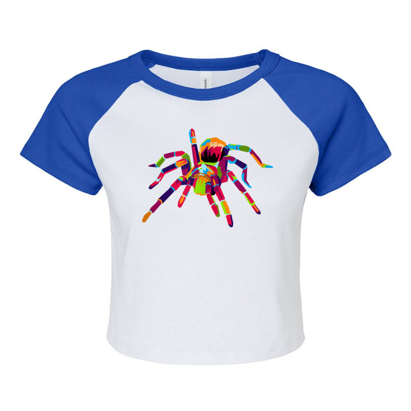 Colourful Vs Bird Spider Tarantula Terrarium Tank Top Raglan Crop Top by tousey | Artistshot