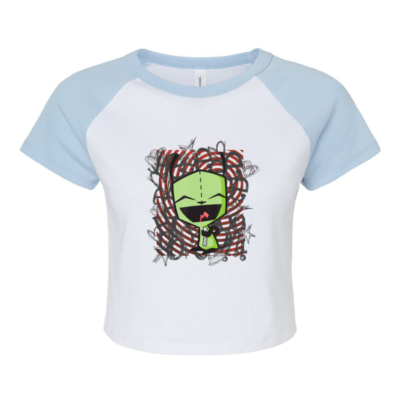 Limited Edition Invader Zim Happy Gir Raglan Crop Top by behindcedar22 | Artistshot