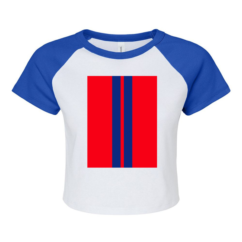 Detroit City Edition Basketball Red Blue Racing Stripes 2019 1 Raglan Crop Top by JudithPlagmann | Artistshot