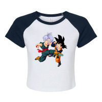 Goten And Trunks Raglan Crop Top | Artistshot