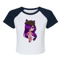 Anime  Chibi Fox Anime Girl Gatcha Kawaii Raglan Crop Top | Artistshot