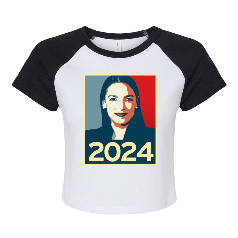 Alexandria Ocasiocortez 2024   Vintage Raglan Crop Top by anackymuuse | Artistshot