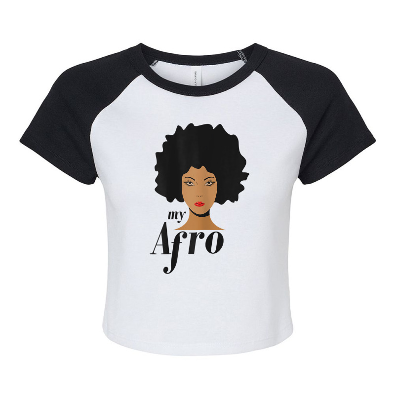 Womens Womens Afro Latina L Black Memorial Day L Pride Raglan Crop Top by BRANDONARKER | Artistshot