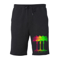 Cape Coral Florida And Palm Trees Fleece Short | Artistshot