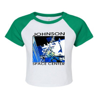 Johnson Space Center, Johnson, Space Center, Johnson Space, Center, Jo Raglan Crop Top | Artistshot