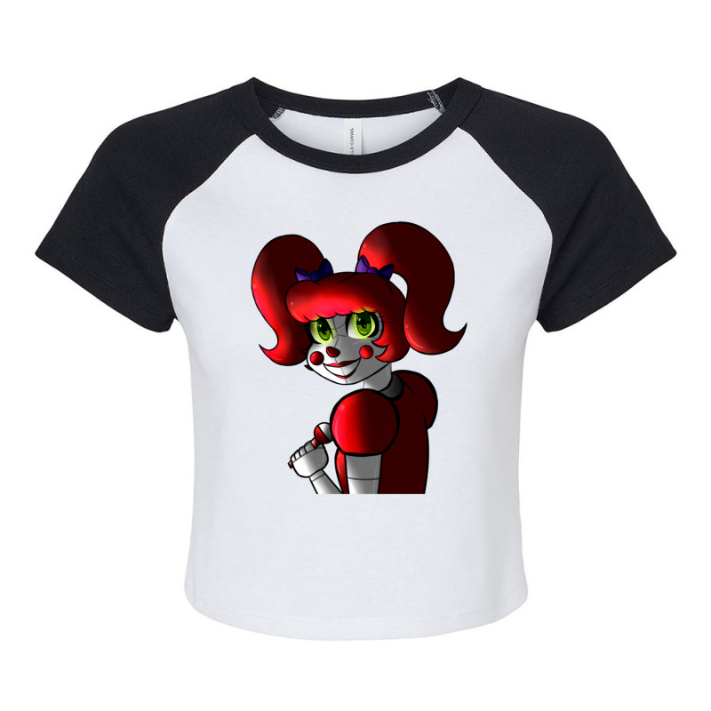 Five Nights At Freddy's Sister Location Ba Raglan Crop Top by CathyCooney | Artistshot