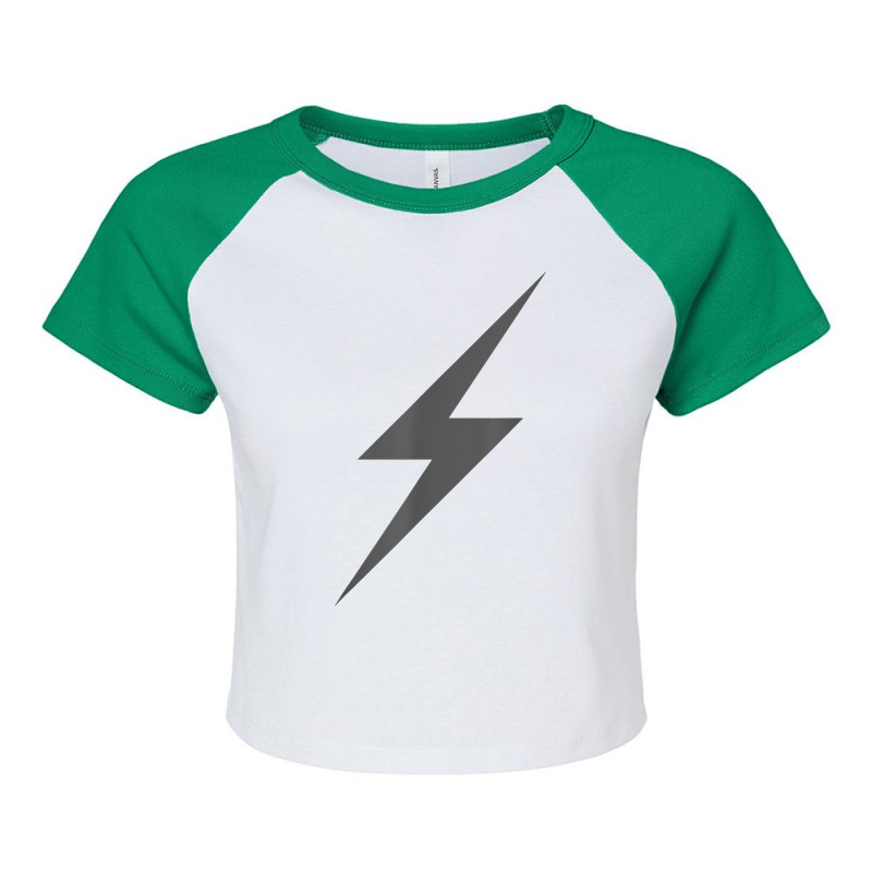 Lightning Thunder Minimalism T Shirt Raglan Crop Top by nilda1pr4klauer | Artistshot