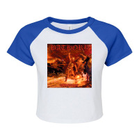 Bathory Hammerheart Album Cover Raglan Crop Top | Artistshot