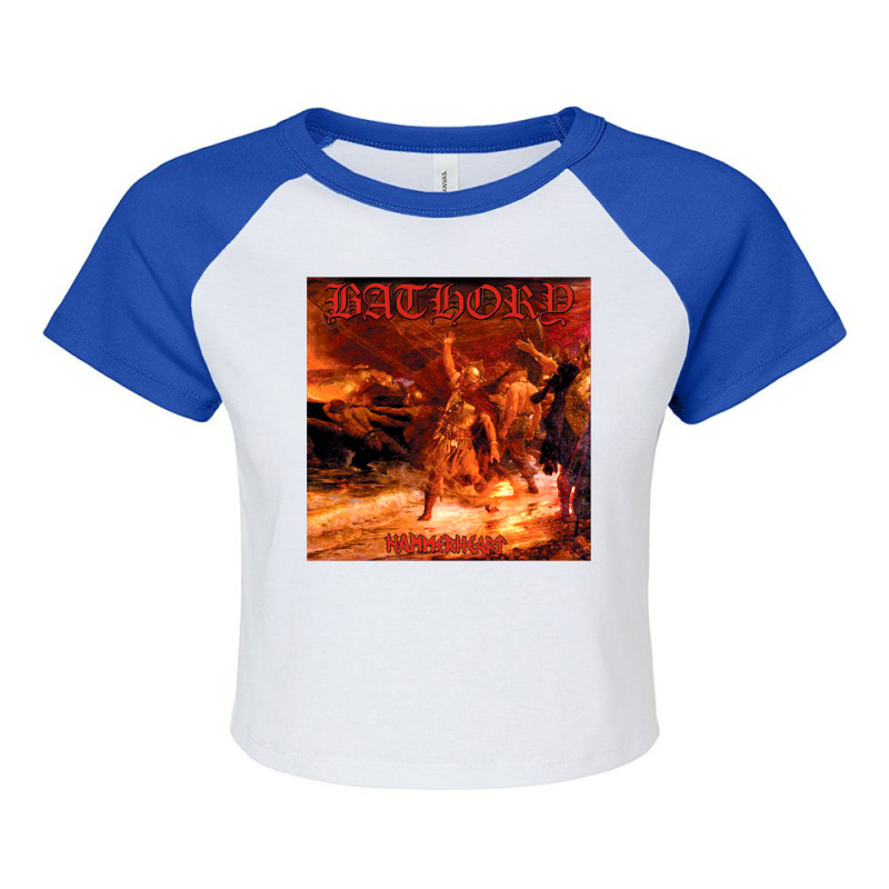 Bathory Hammerheart Album Cover Raglan Crop Top by simpybeyerad | Artistshot