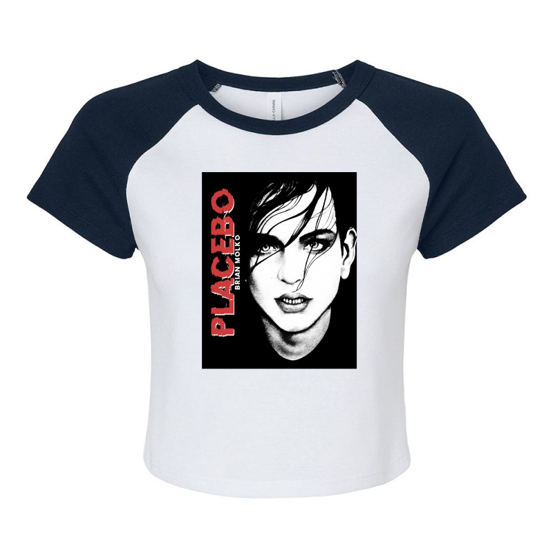 Placebobrian Molko Black And White Raglan Crop Top by HECTORNVAZQUEZ | Artistshot