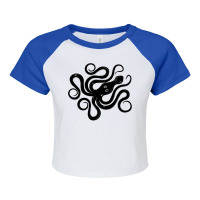 Minoan Octopus Classic Raglan Crop Top | Artistshot