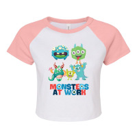 Monsters At Work 2 Raglan Crop Top | Artistshot