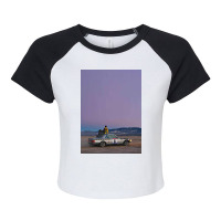 A$ap Rocky With A Car Poster Raglan Crop Top | Artistshot