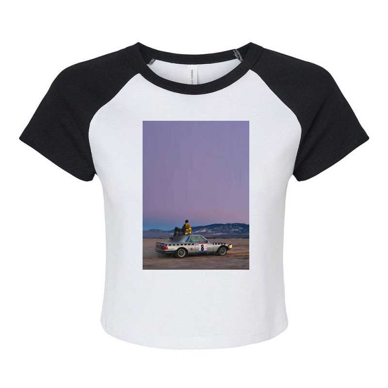 A$ap Rocky With A Car Poster Raglan Crop Top by prillyfutch | Artistshot