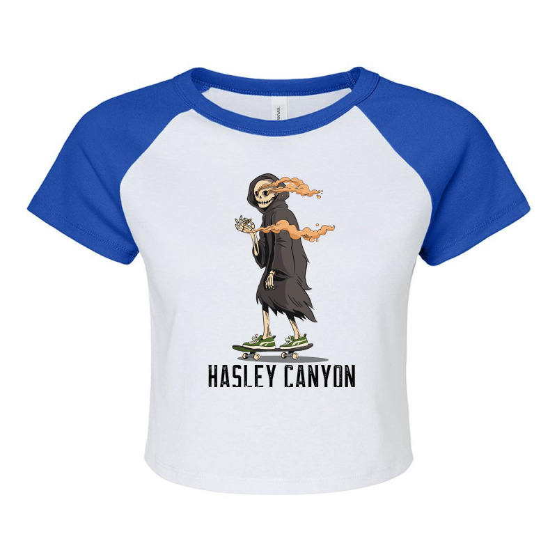 Hot Trend Hasley Canyon Los Angeles T-shirt Raglan Crop Top by macklinsampson | Artistshot