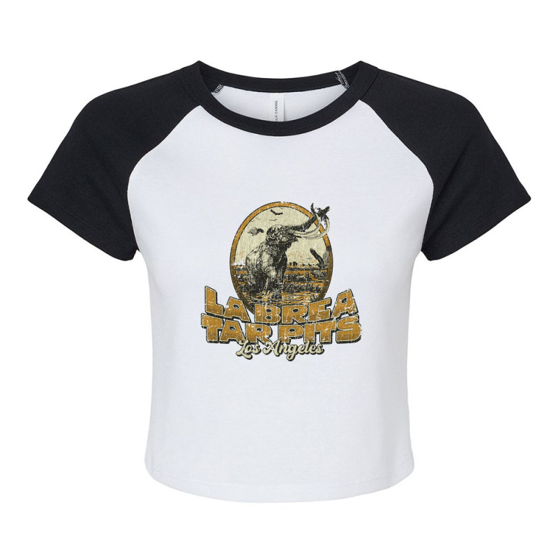 Hot Trend La Brea Tar Pits 1977 Raglan Crop Top | Artistshot