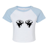 Eyes Raglan Crop Top | Artistshot