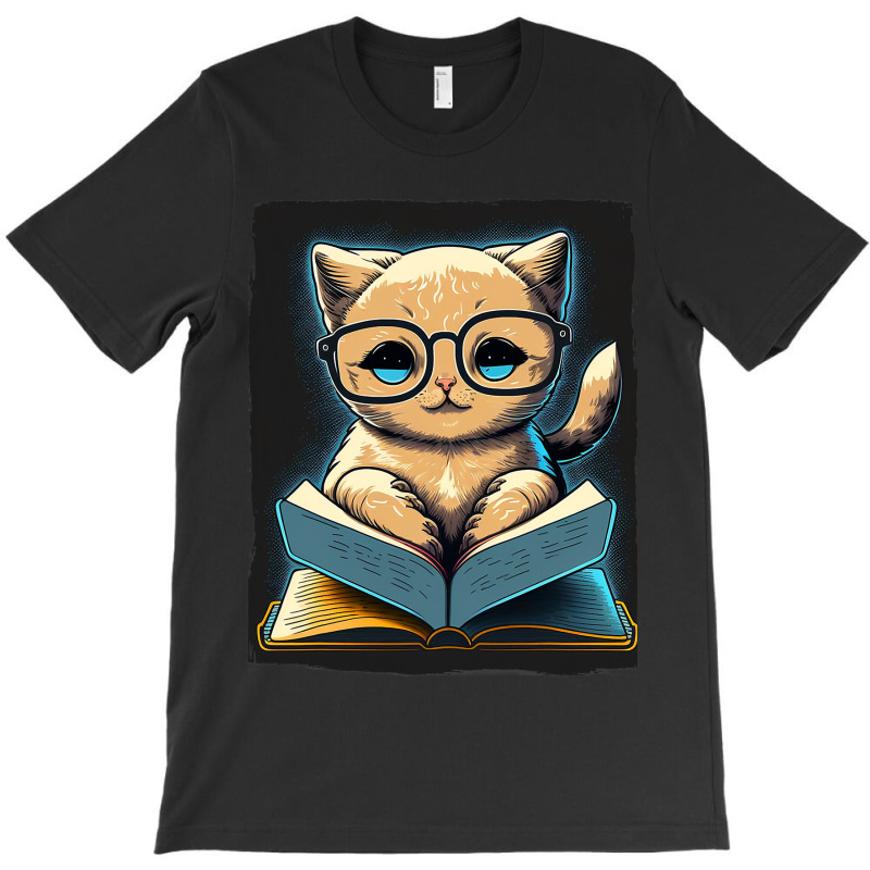 Cat Kitten Book Books Reading Fantasy Reader T-shirt | Artistshot