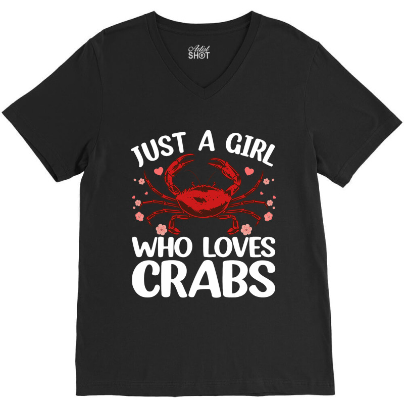 Cool Crab For Women Girls Crab Eating Lover Lobste V-neck Tee | Artistshot