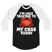 Cute Crab Design For Crab Lover Seafood Cool Crust 3/4 Sleeve Shirt | Artistshot