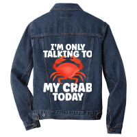 Cute Crab Design For Crab Lover Seafood Cool Crust Men Denim Jacket | Artistshot