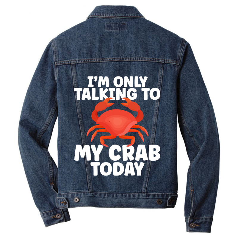 Cute Crab Design For Crab Lover Seafood Cool Crust Men Denim Jacket | Artistshot