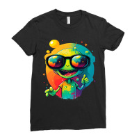 Cute Looking Alien We´ll Come At Earth Funny Spac Ladies Fitted T-shirt | Artistshot