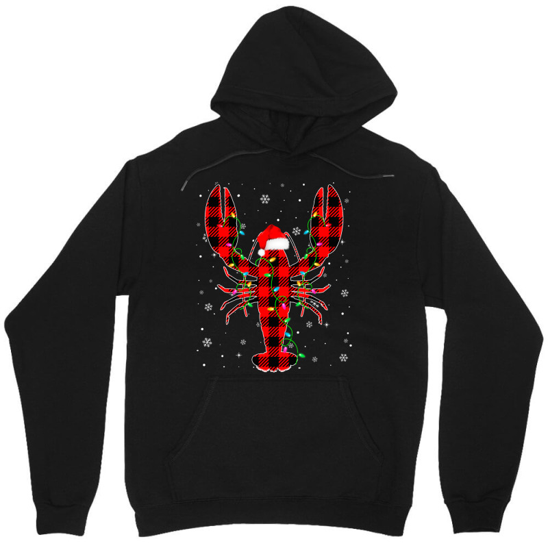 Buffalo Red Plaid Lobster Animals Merry Christmas  Unisex Hoodie | Artistshot