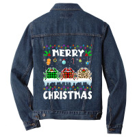 Cute Crab Merry Christmas Animals Lover Xmas Light Men Denim Jacket | Artistshot