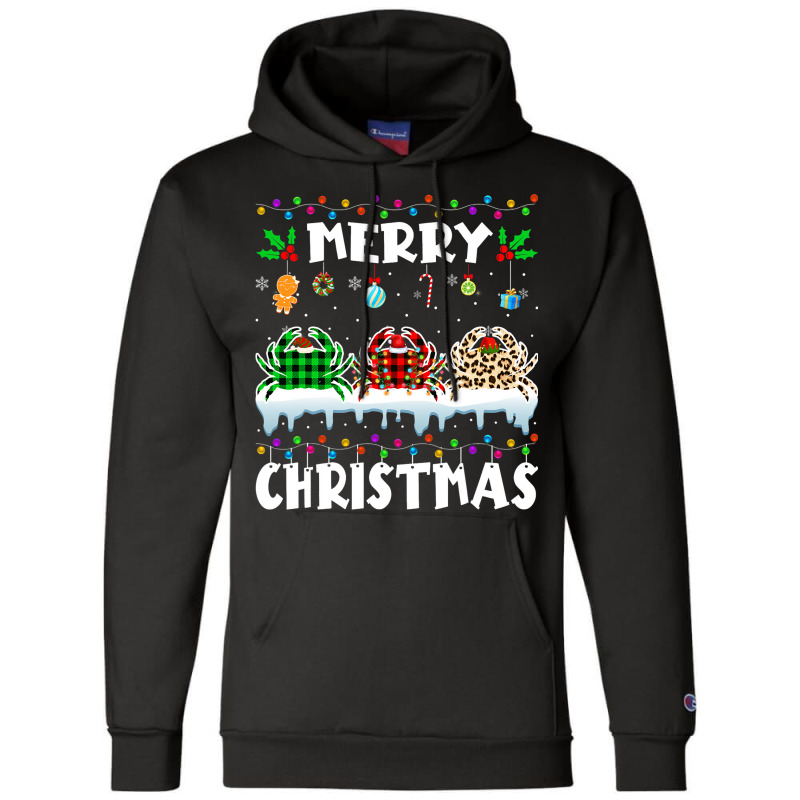 Cute Crab Merry Christmas Animals Lover Xmas Light Champion Hoodie | Artistshot