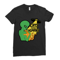 Cat Lover 2cats Over Humans Alien Ladies Fitted T-shirt | Artistshot