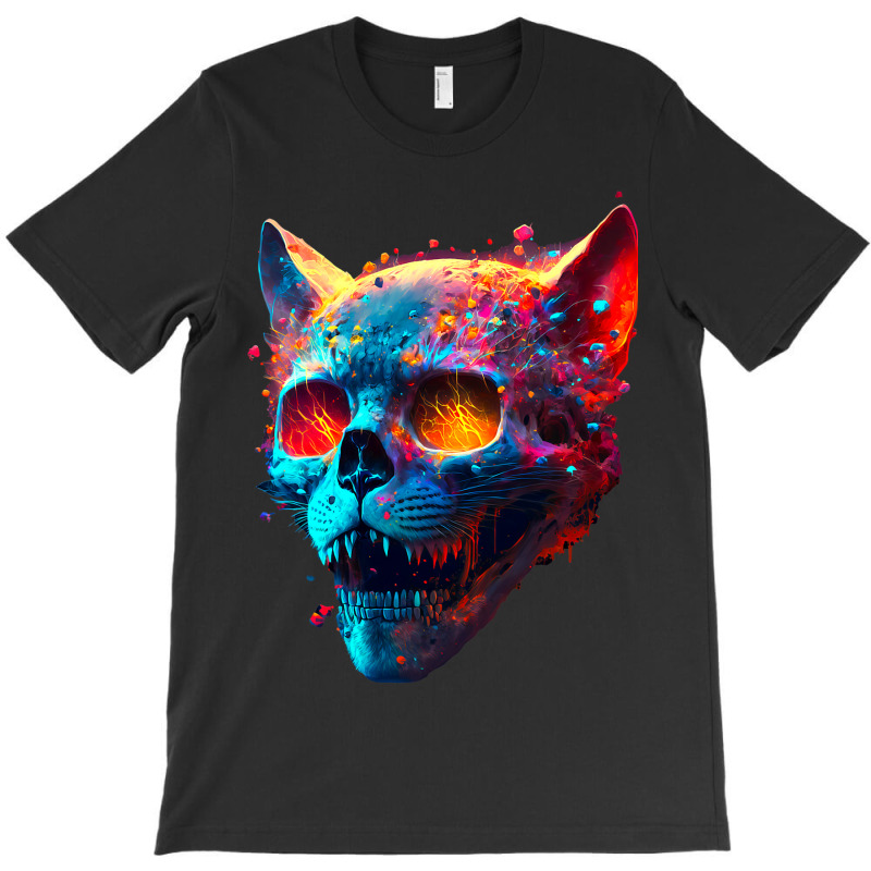 Cat Lover 2fierce Cat Face Splatter Paint T-shirt | Artistshot