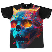 Cat Lover 2fierce Cat Face Splatter Paint Graphic T-shirt | Artistshot