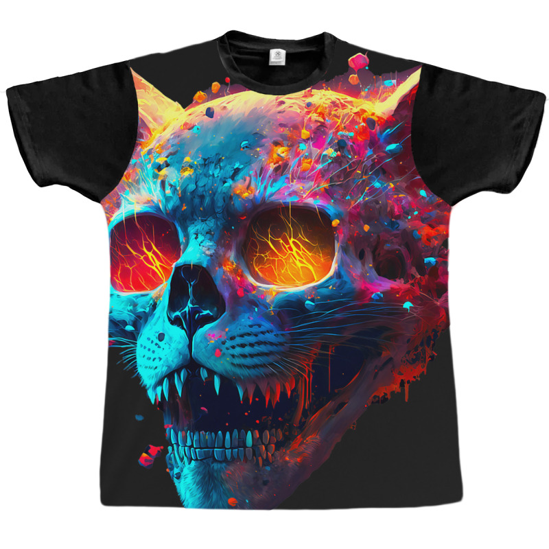 Cat Lover 2fierce Cat Face Splatter Paint Graphic T-shirt | Artistshot