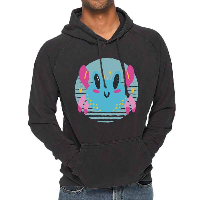 Cute Crab Ocean Crawfish Sea Animal Vintage Hoodie | Artistshot