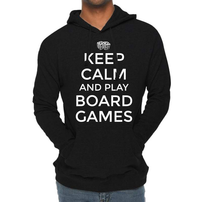 Board Game Themed Gift Keep Calm Play Board Games Lightweight Hoodie | Artistshot