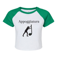 Appoggiatura Music Note Raglan Crop Top | Artistshot