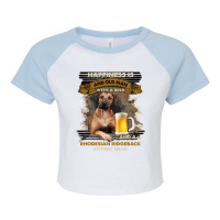 Christmas Retro Scottish Terrier Dog Group Matching Xmas 608 Raglan Crop Top | Artistshot