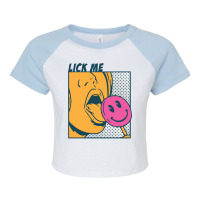 Lick Me Raglan Crop Top | Artistshot