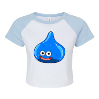 Dragon Quest Slime Bubbly Raglan Crop Top | Artistshot