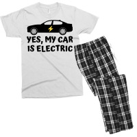 Yes My Car Is Electric Men's T-shirt Pajama Set | Artistshot