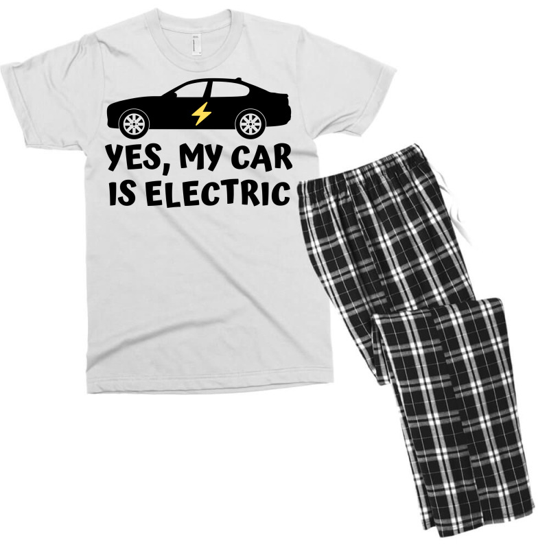 Yes My Car Is Electric Men's T-shirt Pajama Set by Awieee | Artistshot