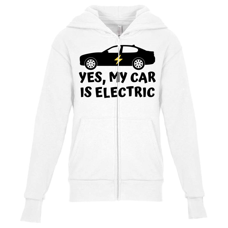 Yes My Car Is Electric Youth Zipper Hoodie by Awieee | Artistshot